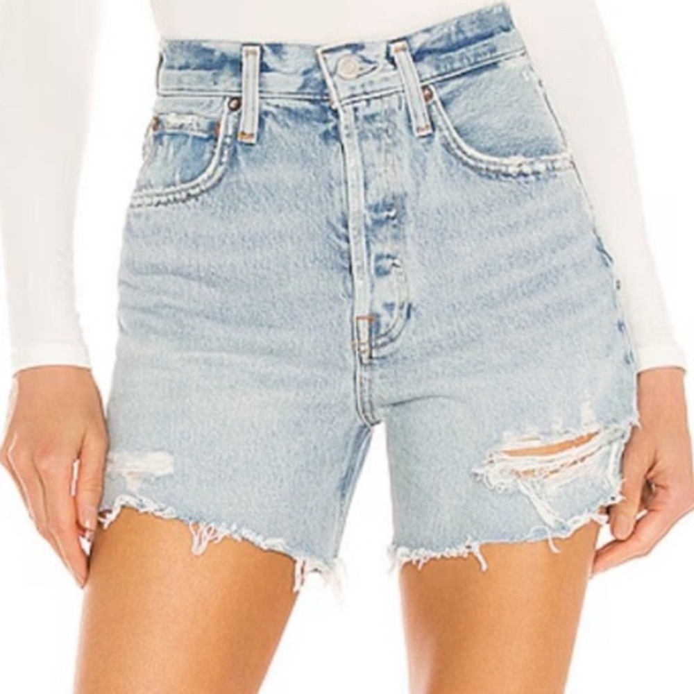 Agolde Riley High Waisted Jean Shorts - 26
